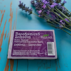 Griekse olijfzeep met lavendel